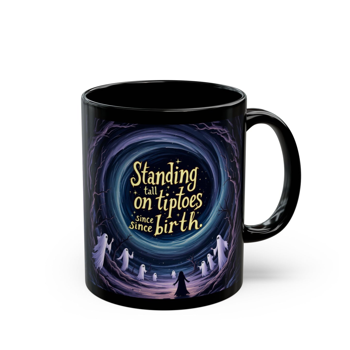 Standing on tiptoe Halloween Gift, Ghost Mug, Witchcraft Enthusiast, Home Decor, Unique Tea Cup