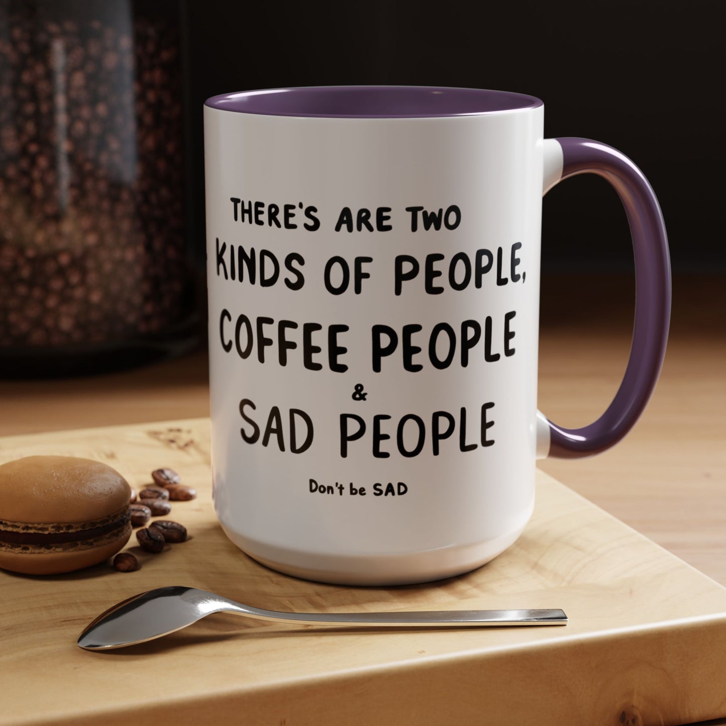 Sad vs Coffee People Mug, Unique Present for Any Occasion