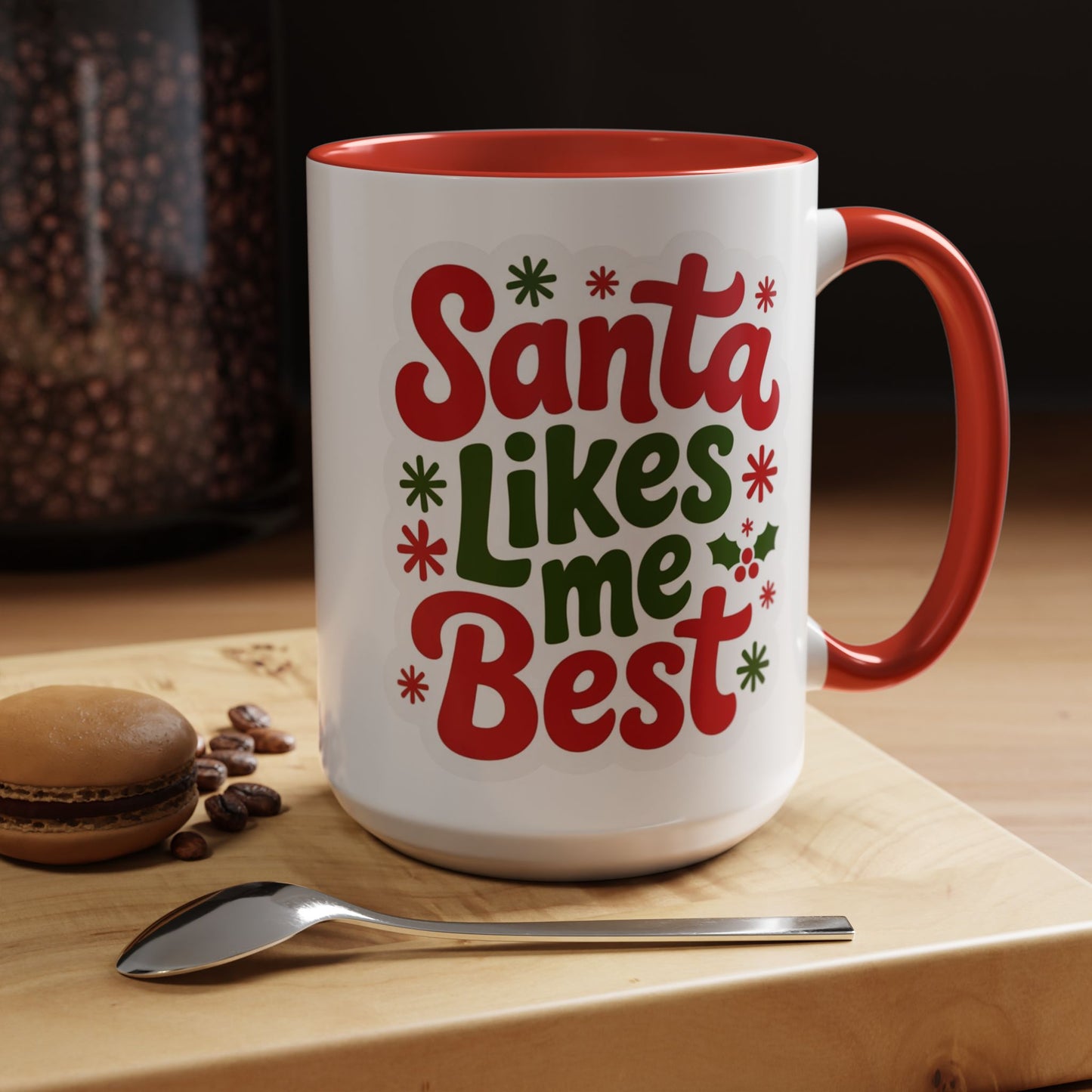 Holiday Santa Coffee Mug, Christmas Mug, Festive Drinkware, Gift for Santa Lovers, Coffee Lover's Cup