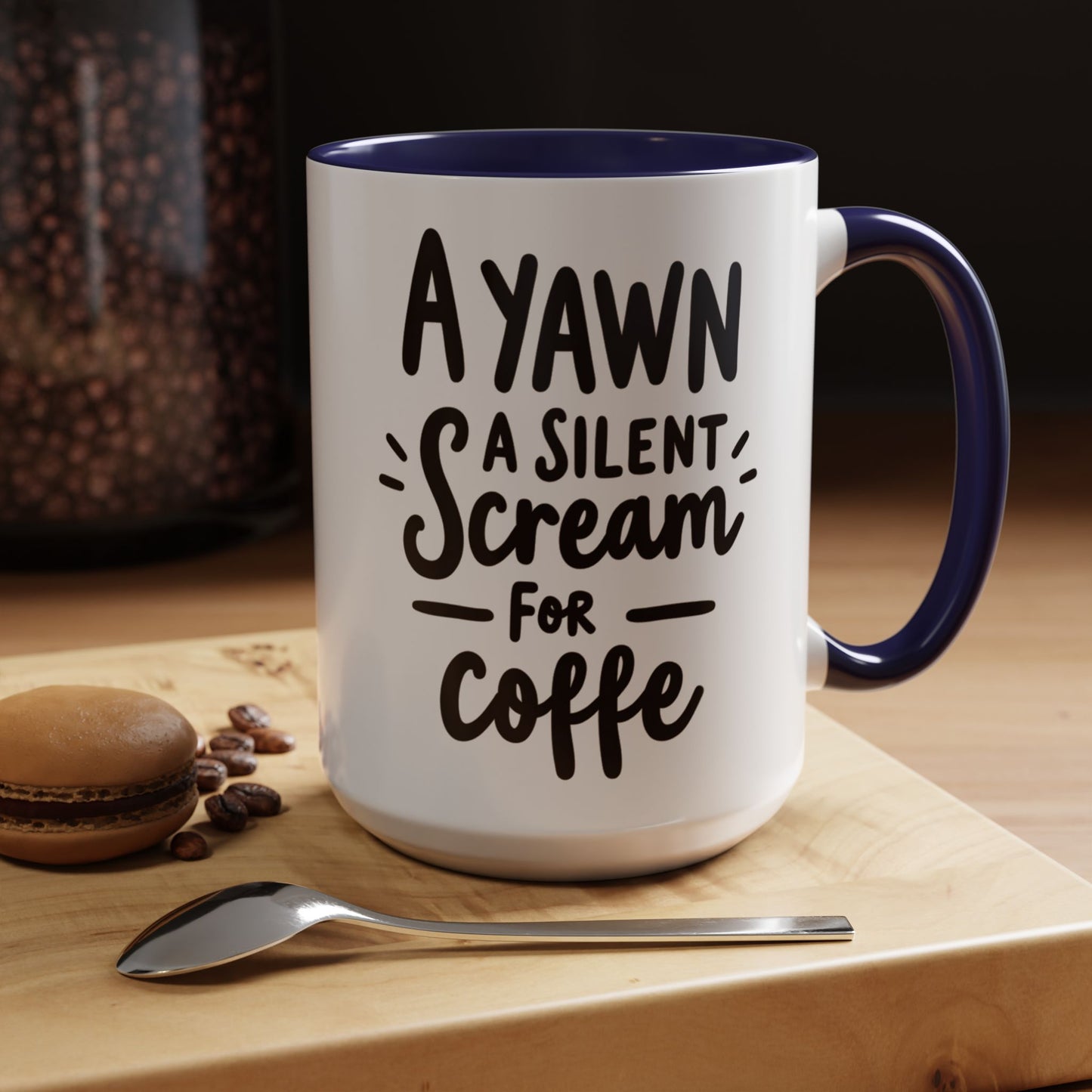 Funny Yawn Coffee Mug - 11oz & 15oz | Perfect Gift for Coffee Lovers