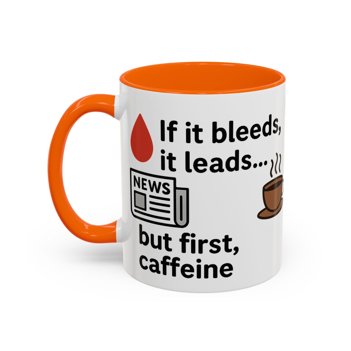 If it Bleeds it Leads Gift for Journalists, Writers, News Lovers, Unique Mug for Work or Home