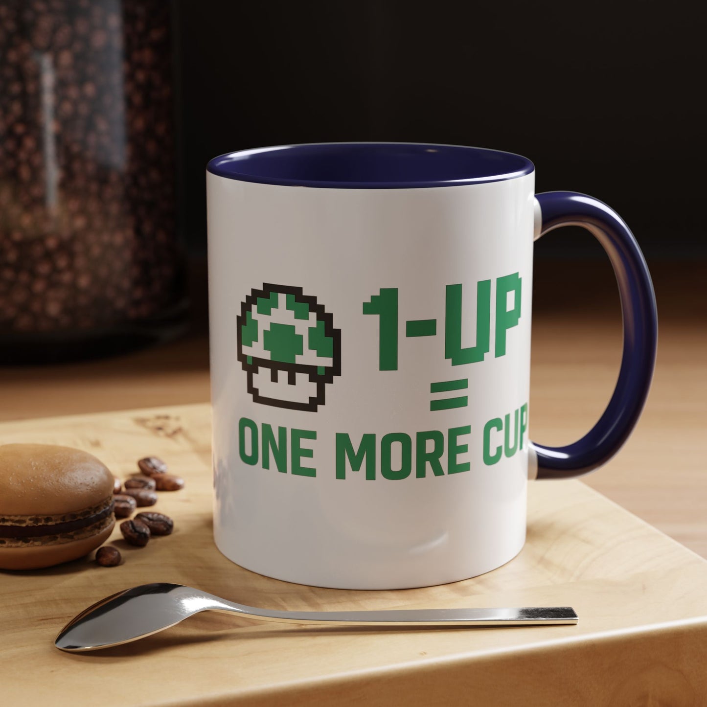 Retro Gaming Coffee Mug, 1-Up Mushroom Cup, Perfect Gift for Gamers, Funny Office Mug, Video Game Lover, Unique Birthday Present