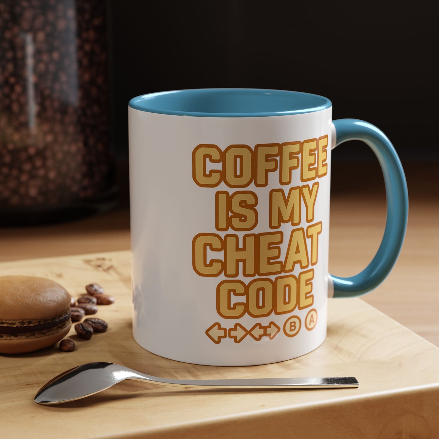 Coffee is My Cheat Code, Game Themed Gift, Funny Mug for Gamers, Gaming Accessory, Birthday Gift for Him