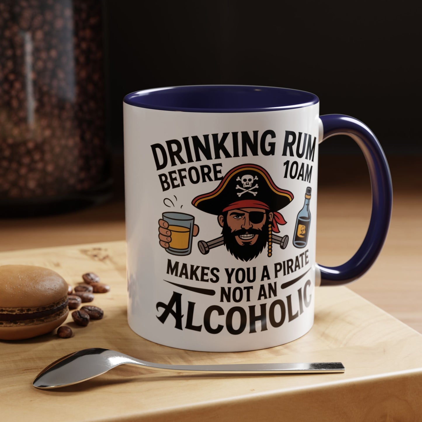 Pirate-Themed Coffee Mug, Fun Gift for Rum Lovers, Perfect for Pirate Parties, Nautical Decor, Unique Holiday Present