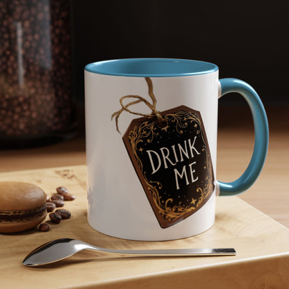Whimsical Drink Me Coffee Mug - Enchanting Accent Cup for Tea Lovers
