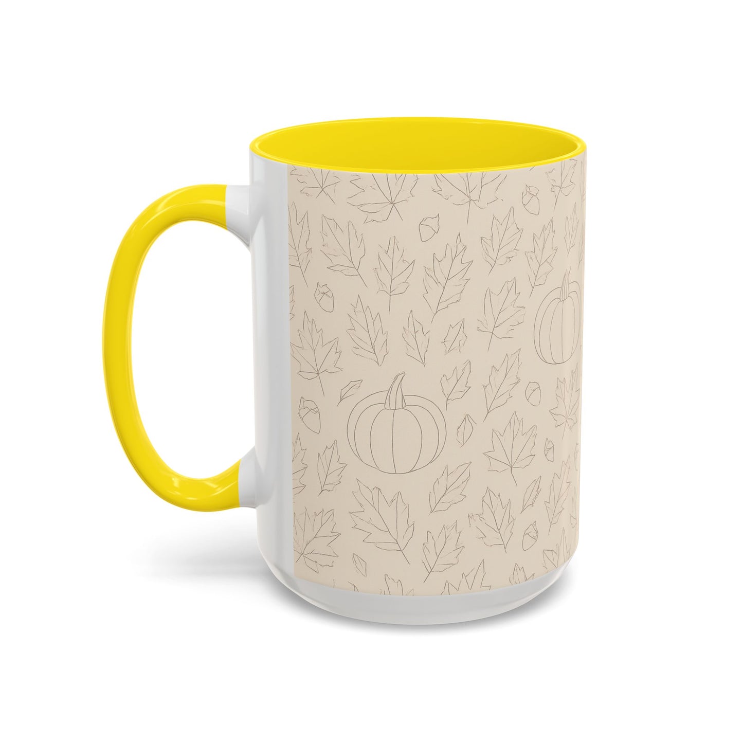 Autumn Leaves Accent Coffee Mug | Fall Decor, Pumpkin Lovers Gift, Cozy Mornings, Seasonal Kitchenware, Ideal for Thanksgiving