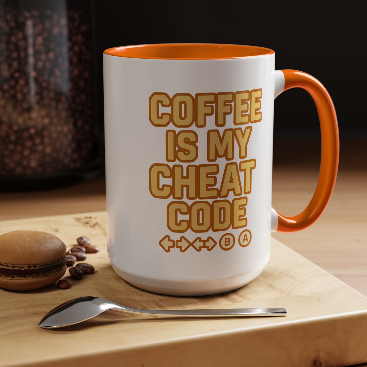 Coffee is My Cheat Code, Game Themed Gift, Funny Mug for Gamers, Gaming Accessory, Birthday Gift for Him