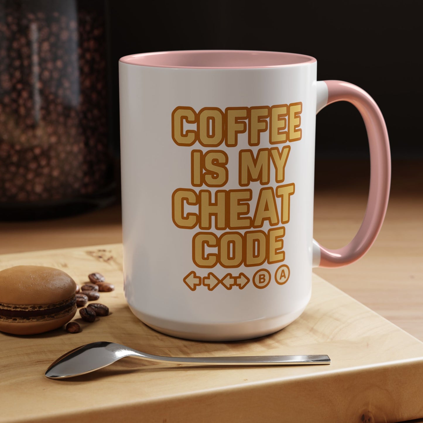 Coffee is My Cheat Code, Game Themed Gift, Funny Mug for Gamers, Gaming Accessory, Birthday Gift for Him