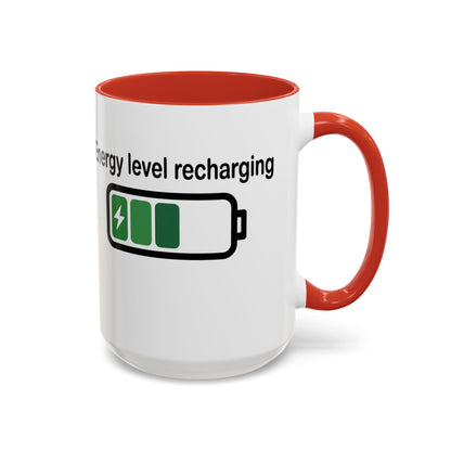 Recharge Your Energy Level, Gift for Tech Lovers, Office Desk Essential, Fun Quote Mug, Unique [...]