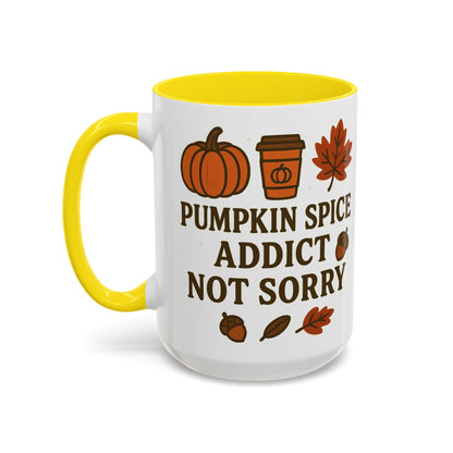 Pumpkin Spice Addict Coffee Mug, Cozy Fall Gift for Coffee Lovers, Autumn Decor, Cute Mug for Thanksgiving