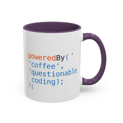 Coffee-Themed Accent Mug with Programmer Humor, Gift for Coders, Computer Enthusiasts, Office Use, Birthday, Tech Celebration