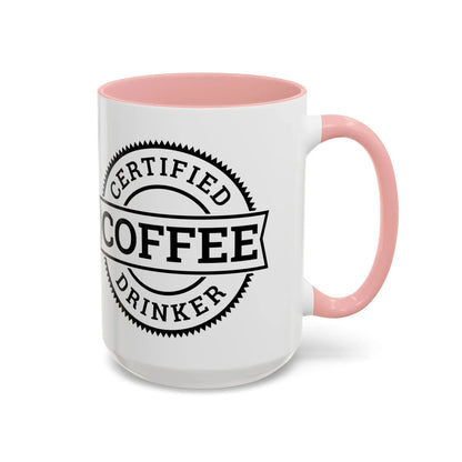 Certified coffee drinker 11oz two-tone ceramic mug - Unique gift for coffee lovers - Mug World