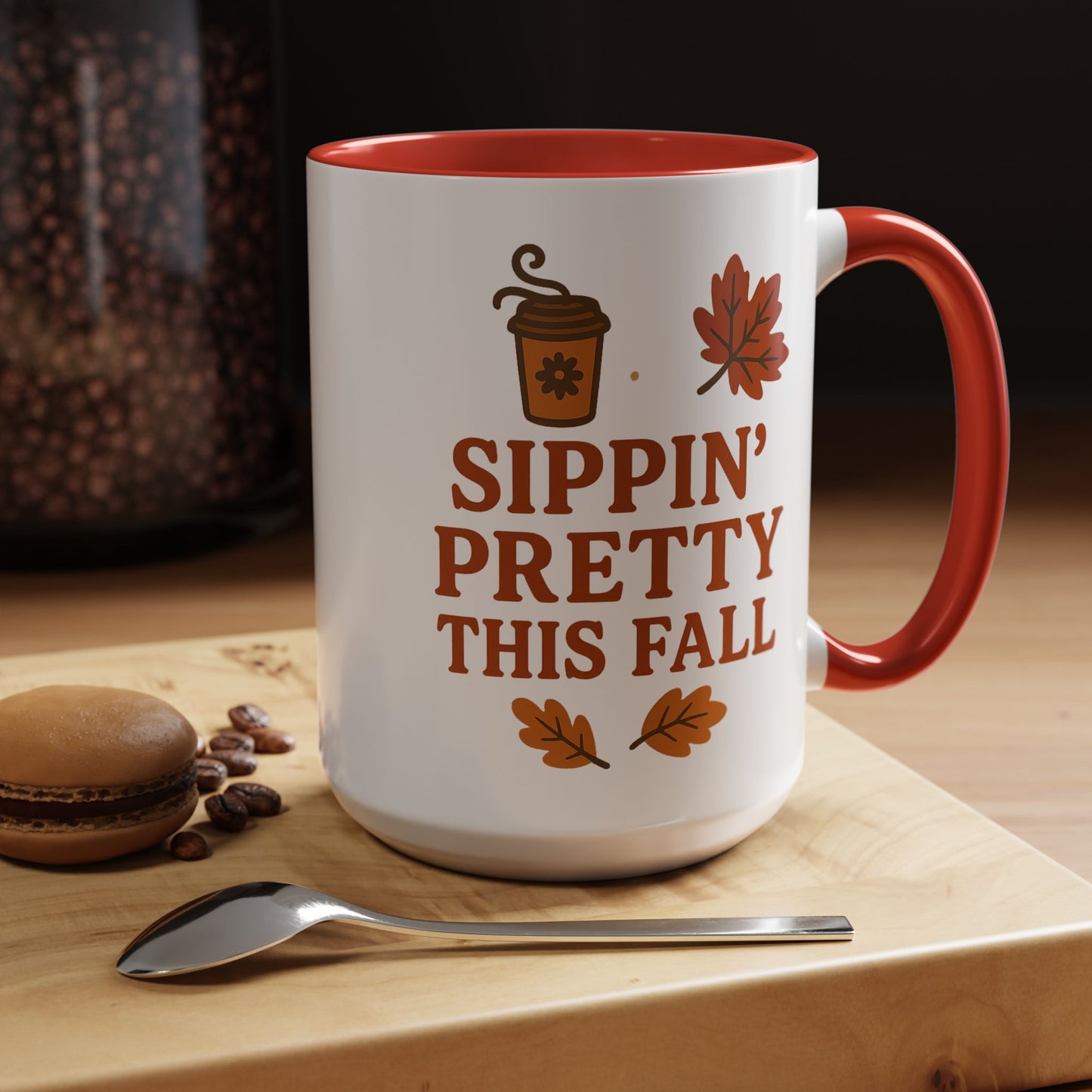 Sippin’ pretty this fall - Accent Coffee Mug (11, 15oz)