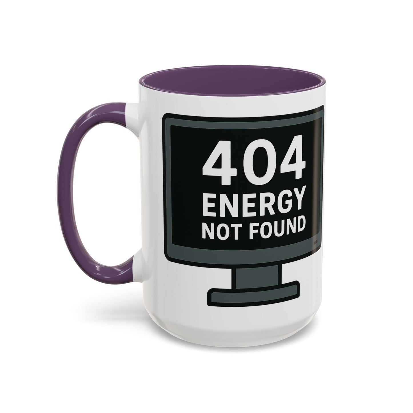 Humorous 404 Energy Not Found Coffee Mug, Funny Gift for Programmers, Unique Office Mug, Tech Lover's Gift, Coffee Lovers Mug