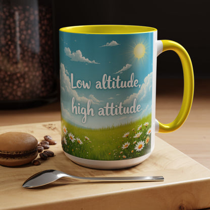 Low Altitude, High Attitude | Motivational Gift for Coffee Lovers, Nature Enthusiasts, Office Decor, [...]
