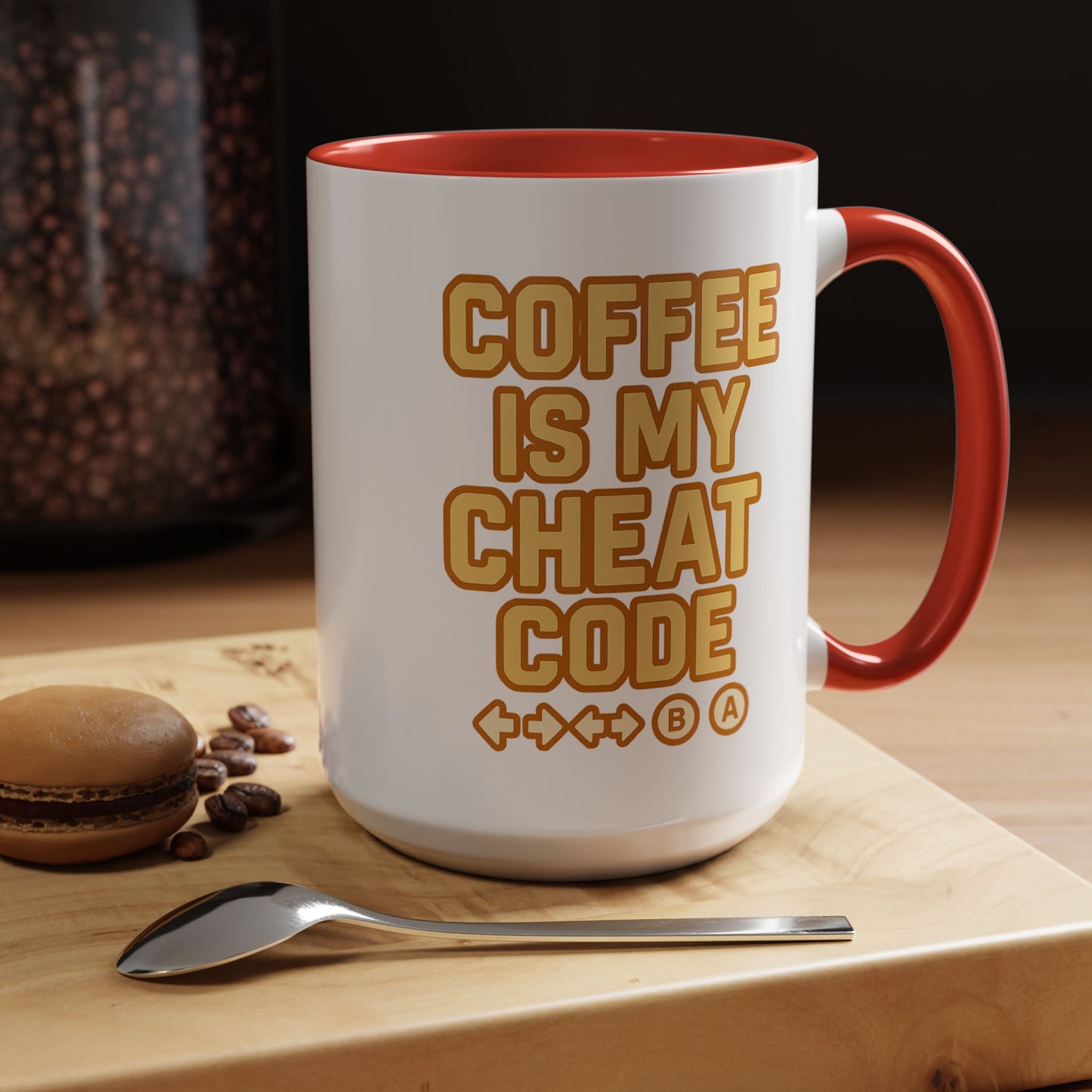 Coffee is My Cheat Code, Game Themed Gift, Funny Mug for Gamers, Gaming Accessory, Birthday Gift for Him
