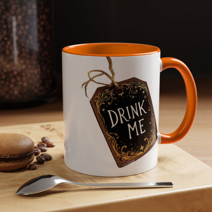 Whimsical Drink Me Coffee Mug - Enchanting Accent Cup for Tea Lovers