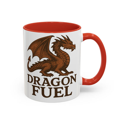 Dragon Fuel Coffee Mug - 11/15oz, Fantasy Gift for Gamers, Unique Dragon Lover's Cup, Dungeons & Dragons Drinkware, Gift for Wizards
