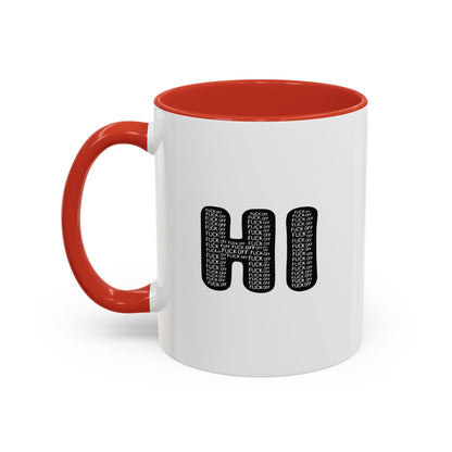 Explicit 'HI' Design, Modern Mug for Tea Lovers, Gift Idea for Friends, Unique Office Decor, Home Kitchen Accessory