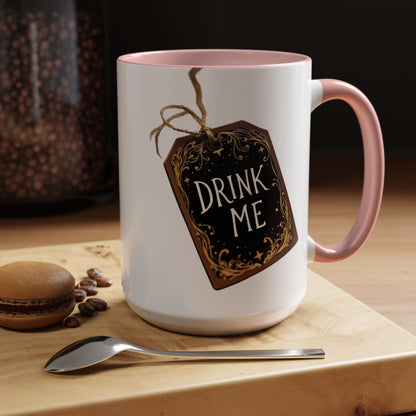 Whimsical Drink Me Coffee Mug - Enchanting Accent Cup for Tea Lovers
