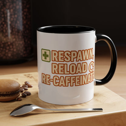 Respawn, Reload, Re-Caffeinate, Perfect Gift for Gamers, Fun Office Cup, Video Game Lover Mug, Birthday Present, [...]