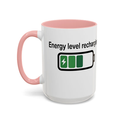 Recharge Your Energy Level, Gift for Tech Lovers, Office Desk Essential, Fun Quote Mug, Unique [...]