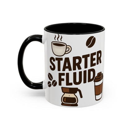 Starter Fluid Coffee Lover's Accent Mug – Perfect Gift for Birthdays, Holidays, or Office Use, Great for Your Morning Brew