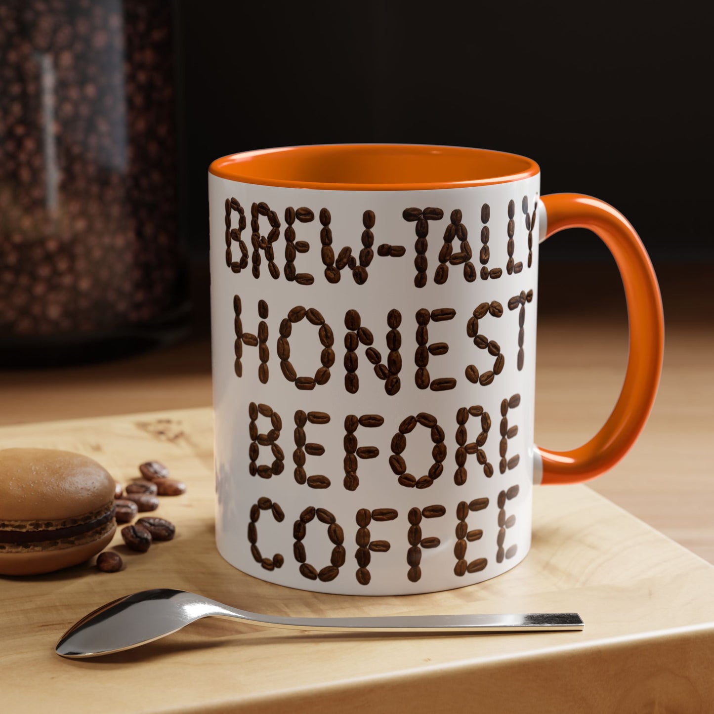 Brew-Tally Honest Before Coffee Mug | Fun Coffee Lover Gift | Humorous Mug for Morning Routine | Black Accented 11oz or 15oz Option