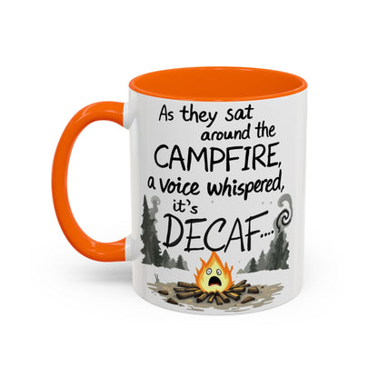 Scary Campfire Decaf Story Coffee Mug - Fun Gift for Outdoor Lovers, Camping, Hiking