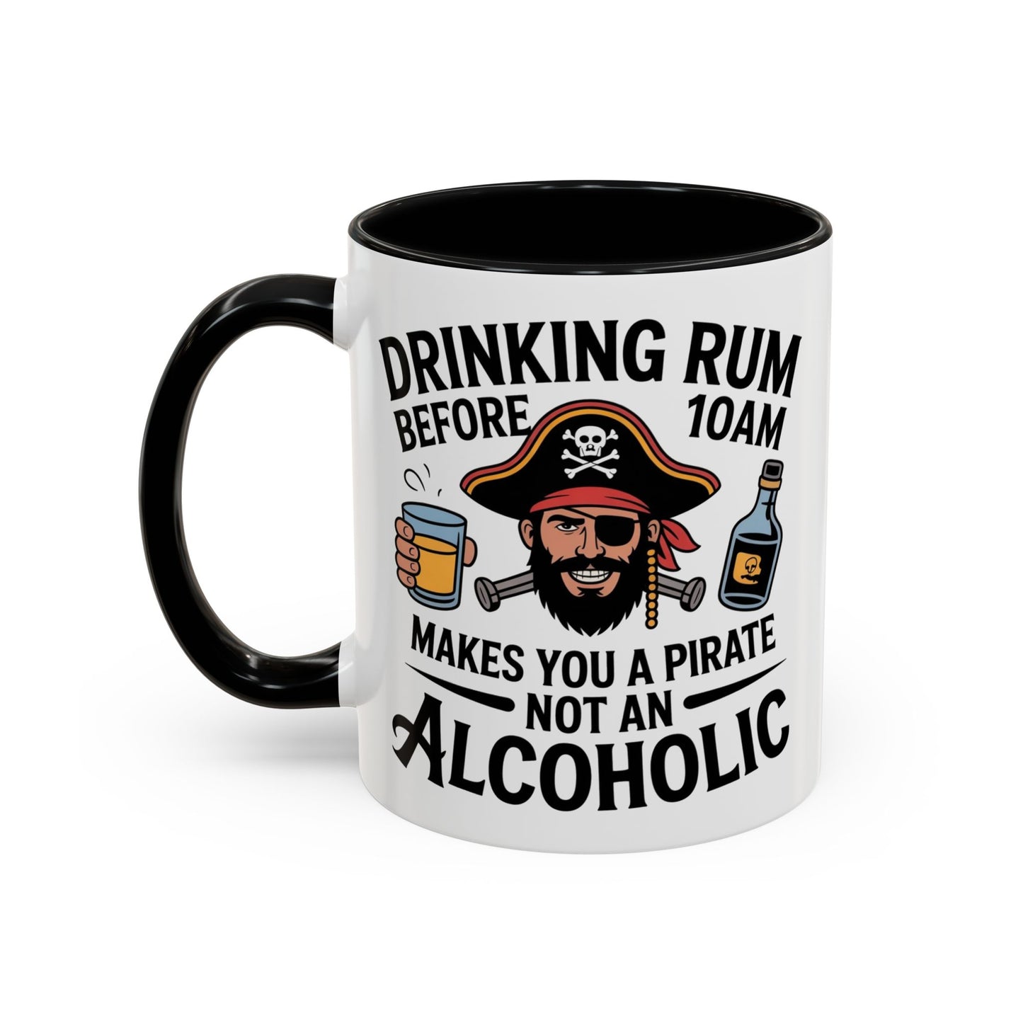 Pirate-Themed Coffee Mug, Fun Gift for Rum Lovers, Perfect for Pirate Parties, Nautical Decor, Unique Holiday Present