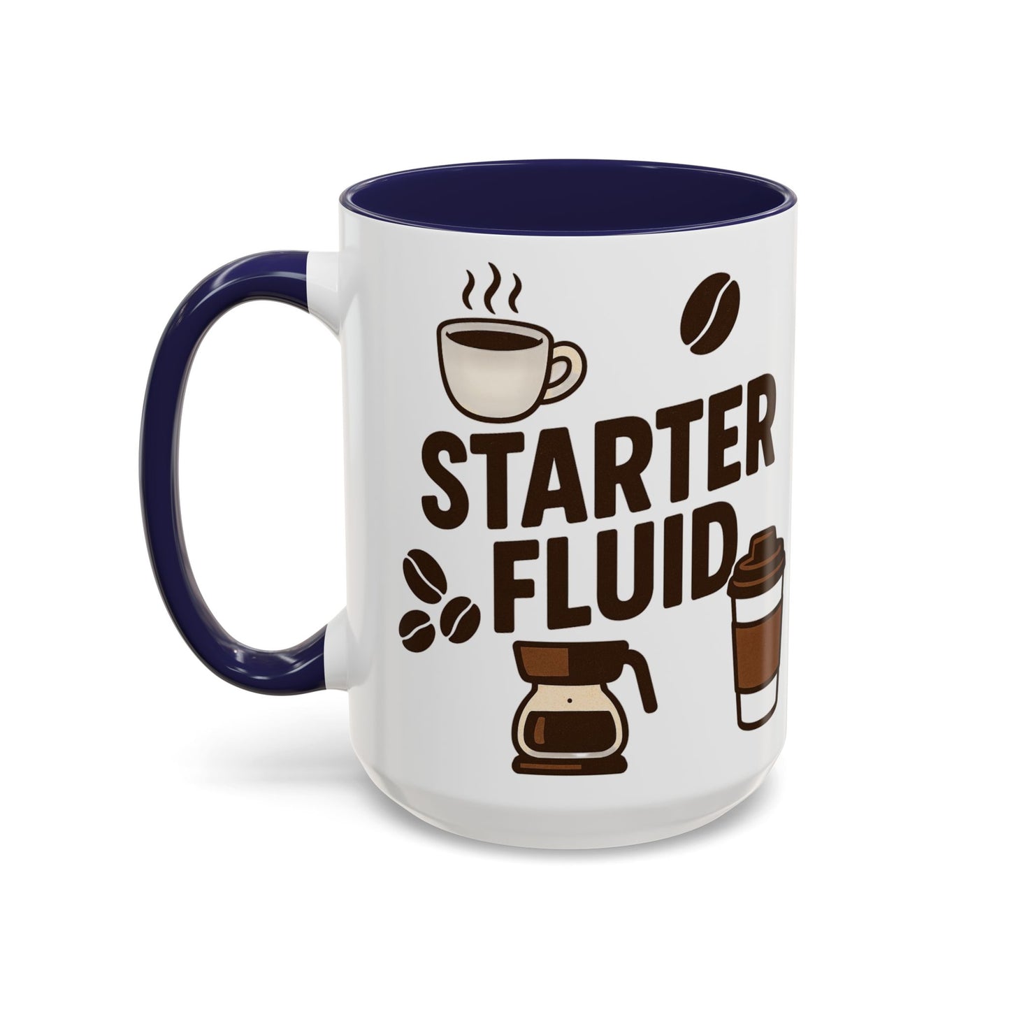 Starter Fluid Coffee Lover's Accent Mug – Perfect Gift for Birthdays, Holidays, or Office Use, Great for Your Morning Brew