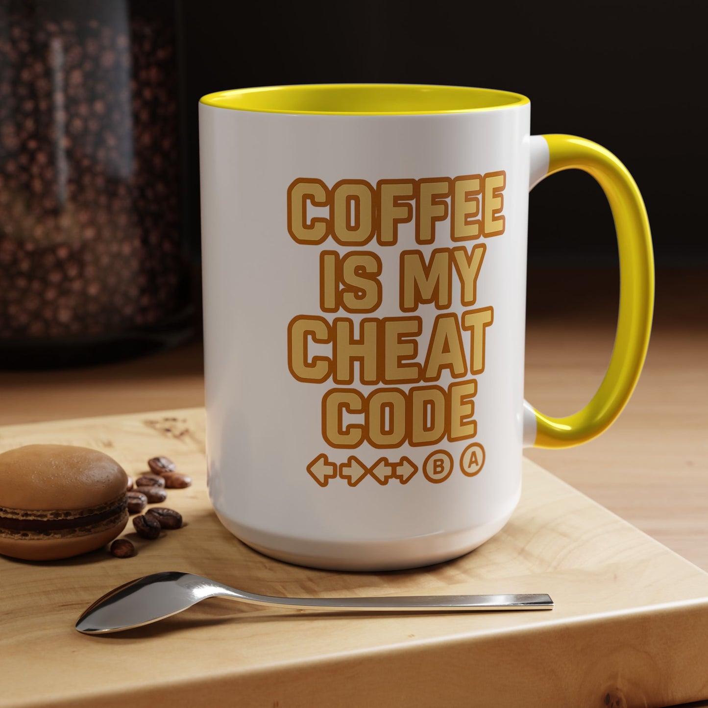Coffee is My Cheat Code, Game Themed Gift, Funny Mug for Gamers, Gaming Accessory, Birthday Gift for Him