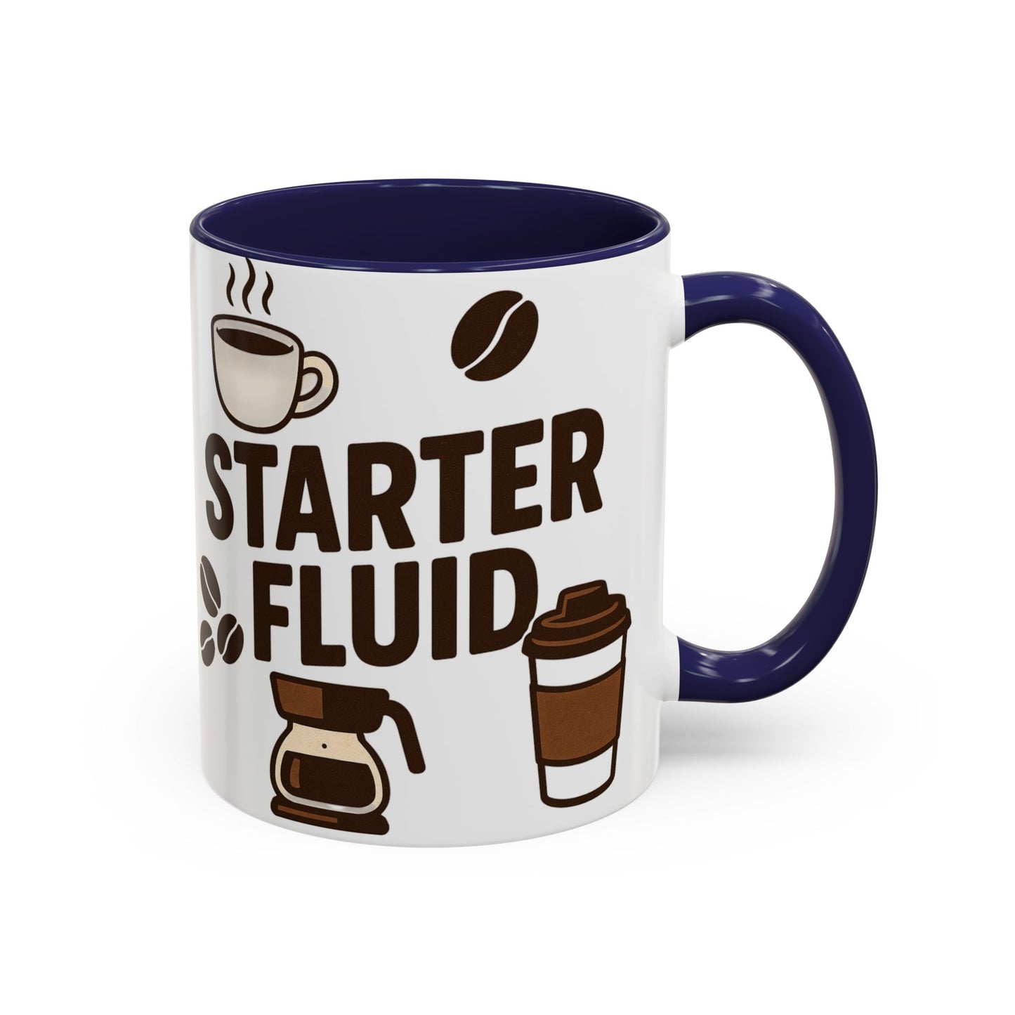 Starter Fluid Coffee Lover's Accent Mug – Perfect Gift for Birthdays, Holidays, or Office Use, Great for Your Morning Brew