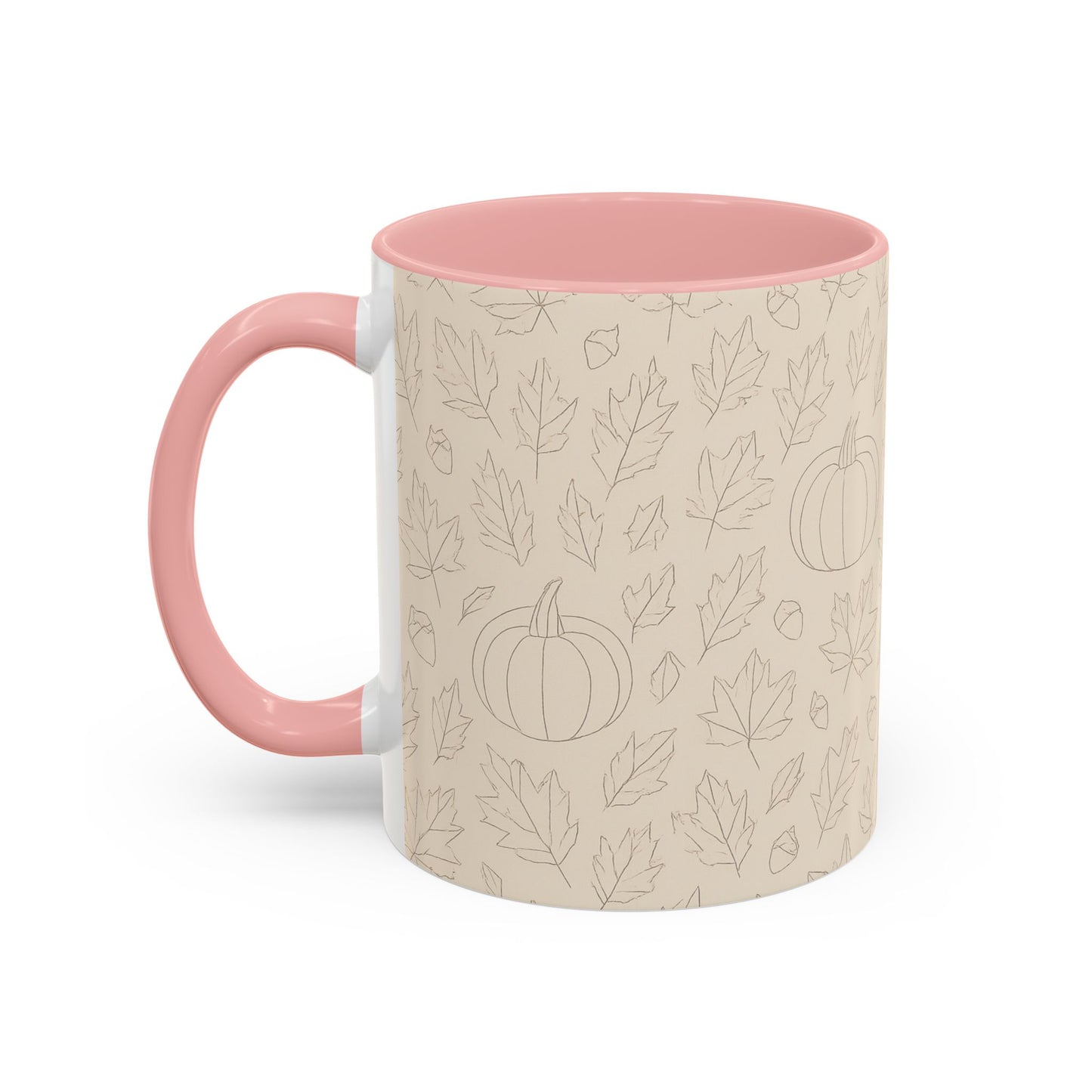 Autumn Leaves Accent Coffee Mug | Fall Decor, Pumpkin Lovers Gift, Cozy Mornings, Seasonal Kitchenware, Ideal for Thanksgiving