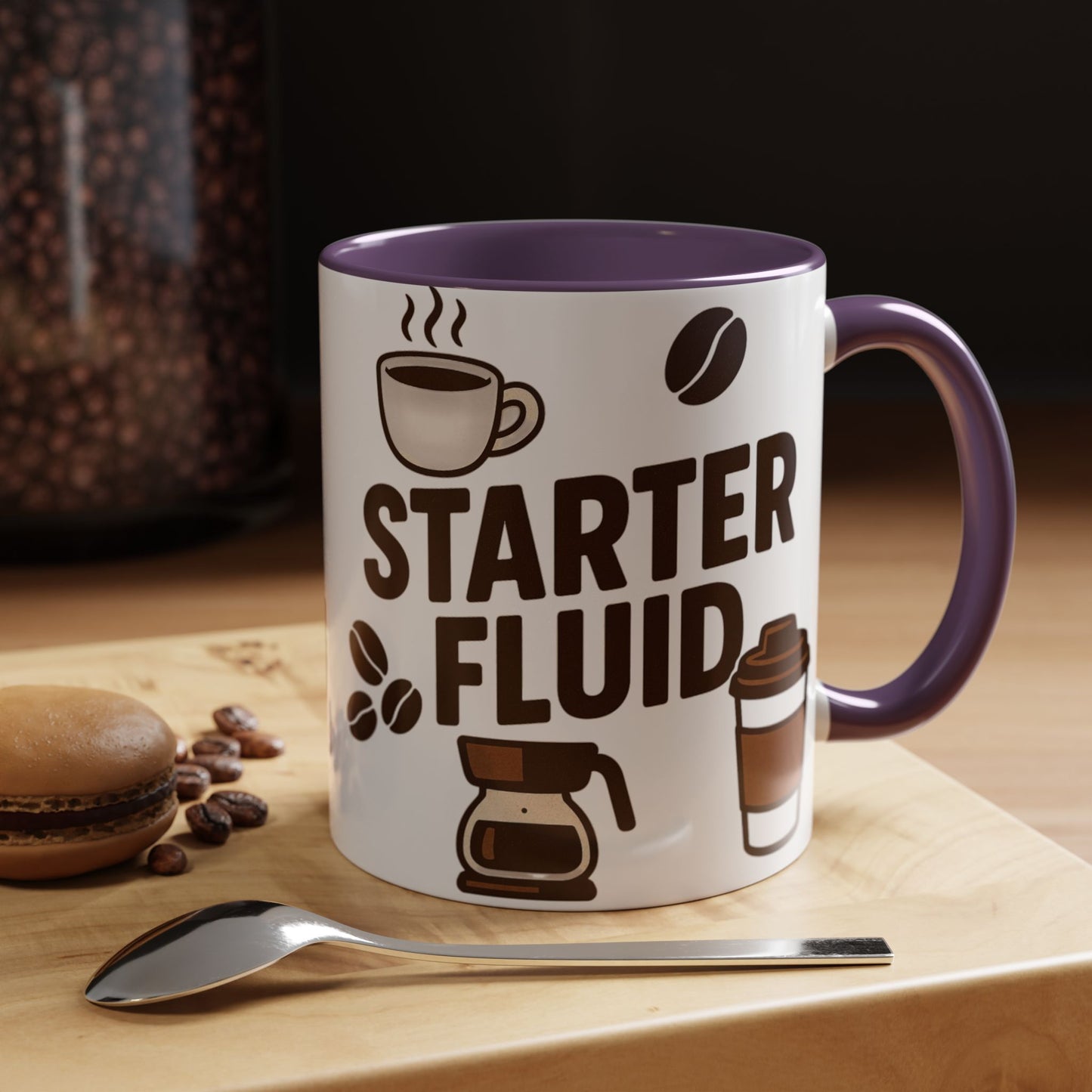Starter Fluid Coffee Lover's Accent Mug – Perfect Gift for Birthdays, Holidays, or Office Use, Great for Your Morning Brew