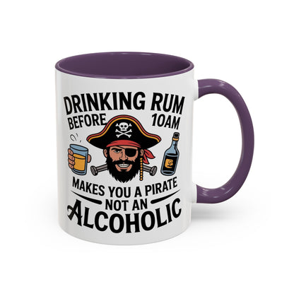 Pirate-Themed Coffee Mug, Fun Gift for Rum Lovers, Perfect for Pirate Parties, Nautical Decor, Unique Holiday Present