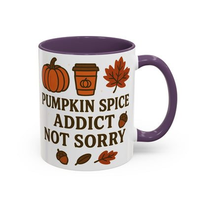 Pumpkin Spice Addict Coffee Mug, Cozy Fall Gift for Coffee Lovers, Autumn Decor, Cute Mug for Thanksgiving