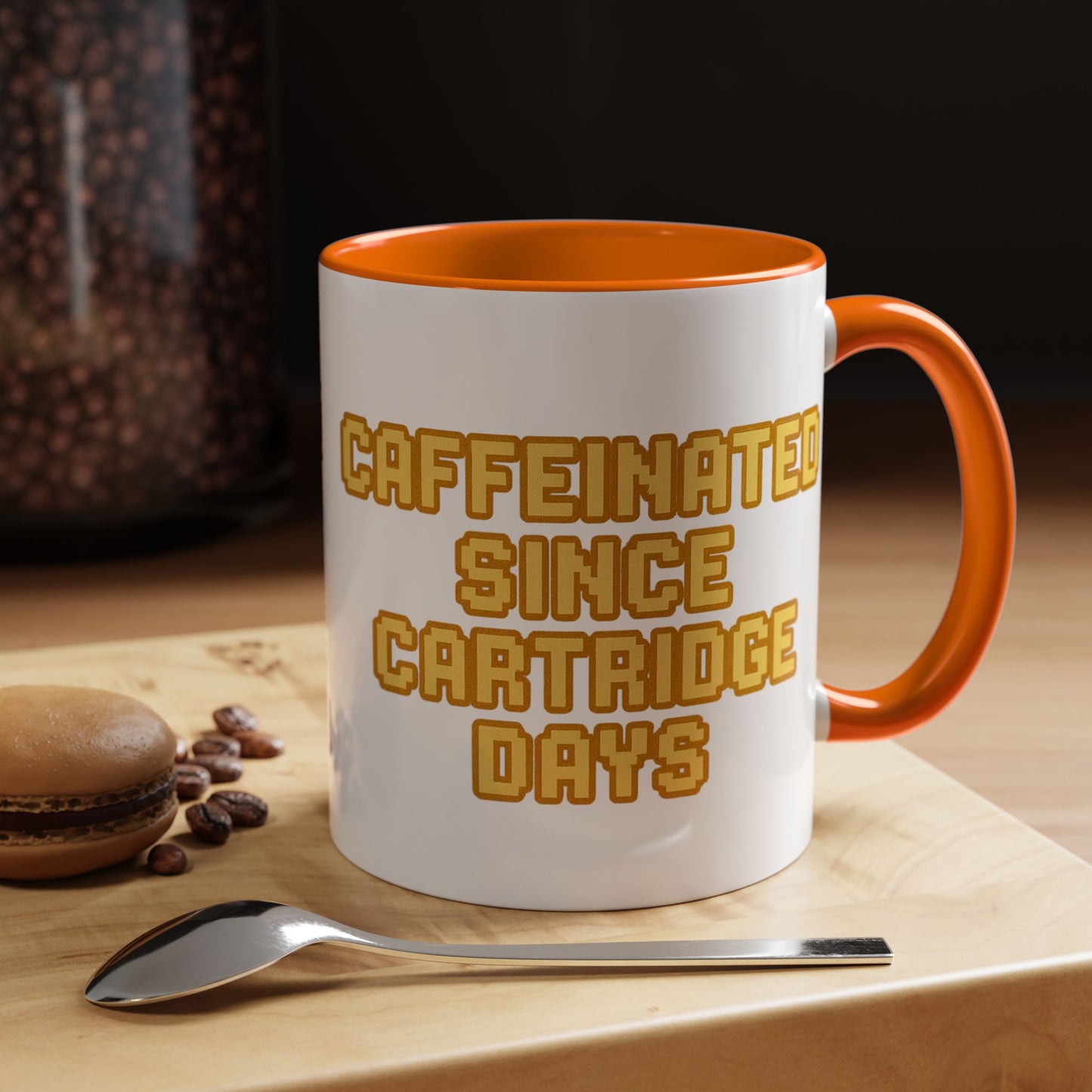 Caffeinated Nostalgia Coffee Mug, Retro Gamer Mug, Gift for Gamers, Fun Coffee Cup, Unique Kitchenware, Video Game Enthusiast