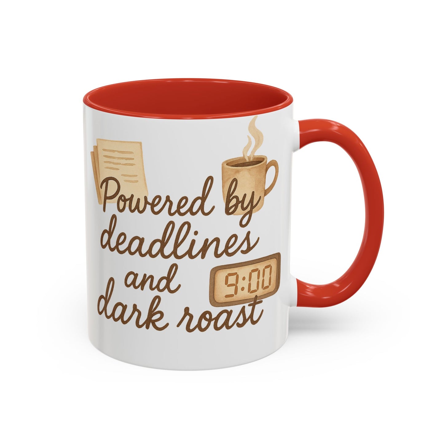Powered by Deadlines and Dark Roast - Gift for Coffee Lover, Journalist