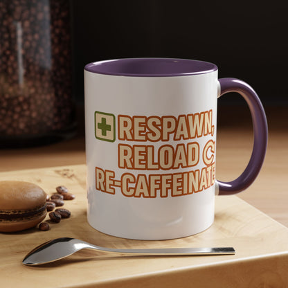 Respawn, Reload, Re-Caffeinate, Perfect Gift for Gamers, Fun Office Cup, Video Game Lover Mug, Birthday Present, [...]