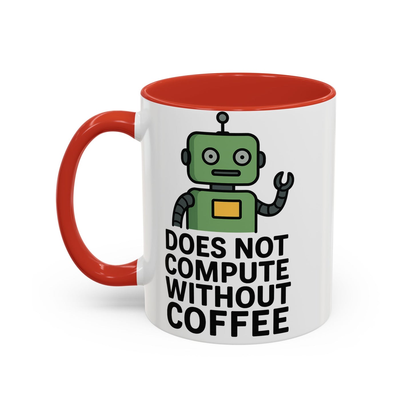 Funny Robot Coffee Mug | Does Not Compute Without Coffee | Gift for Tech Lovers, Office Humor, Geeky Kitchen Decor
