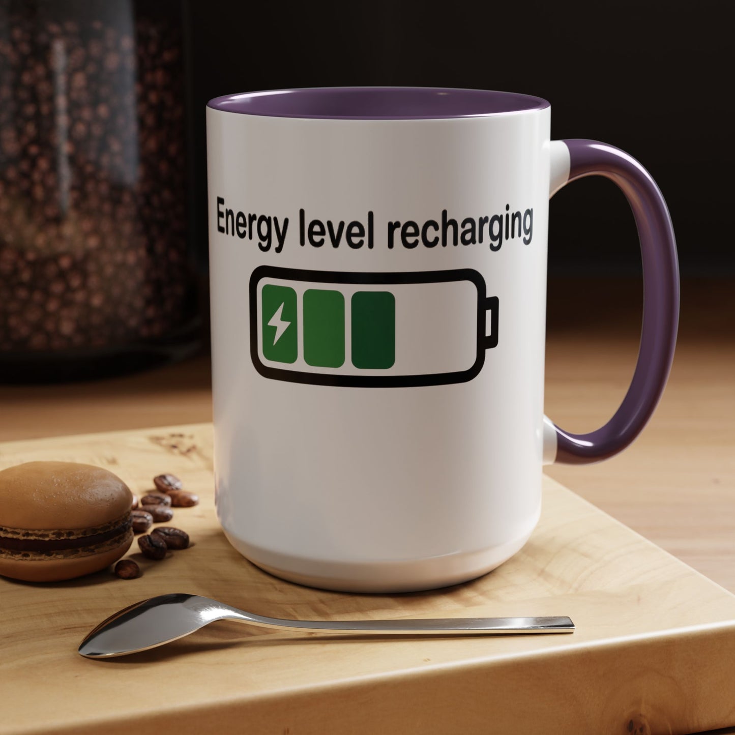 Recharge Your Energy Level, Gift for Tech Lovers, Office Desk Essential, Fun Quote Mug, Unique [...]