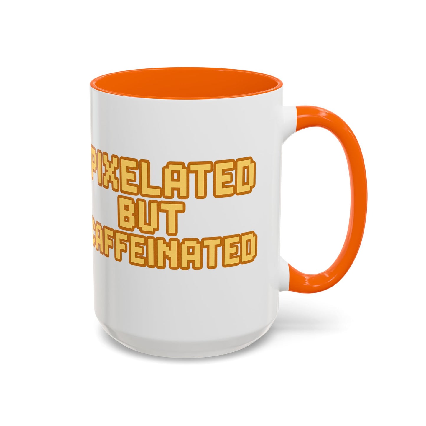 Pixelated Caffeinated Coffee Mug | Gamer Gift, Cute Coffee Cup, Retro Style Mug, Unique Gift for Him/Her, Home Office Decor