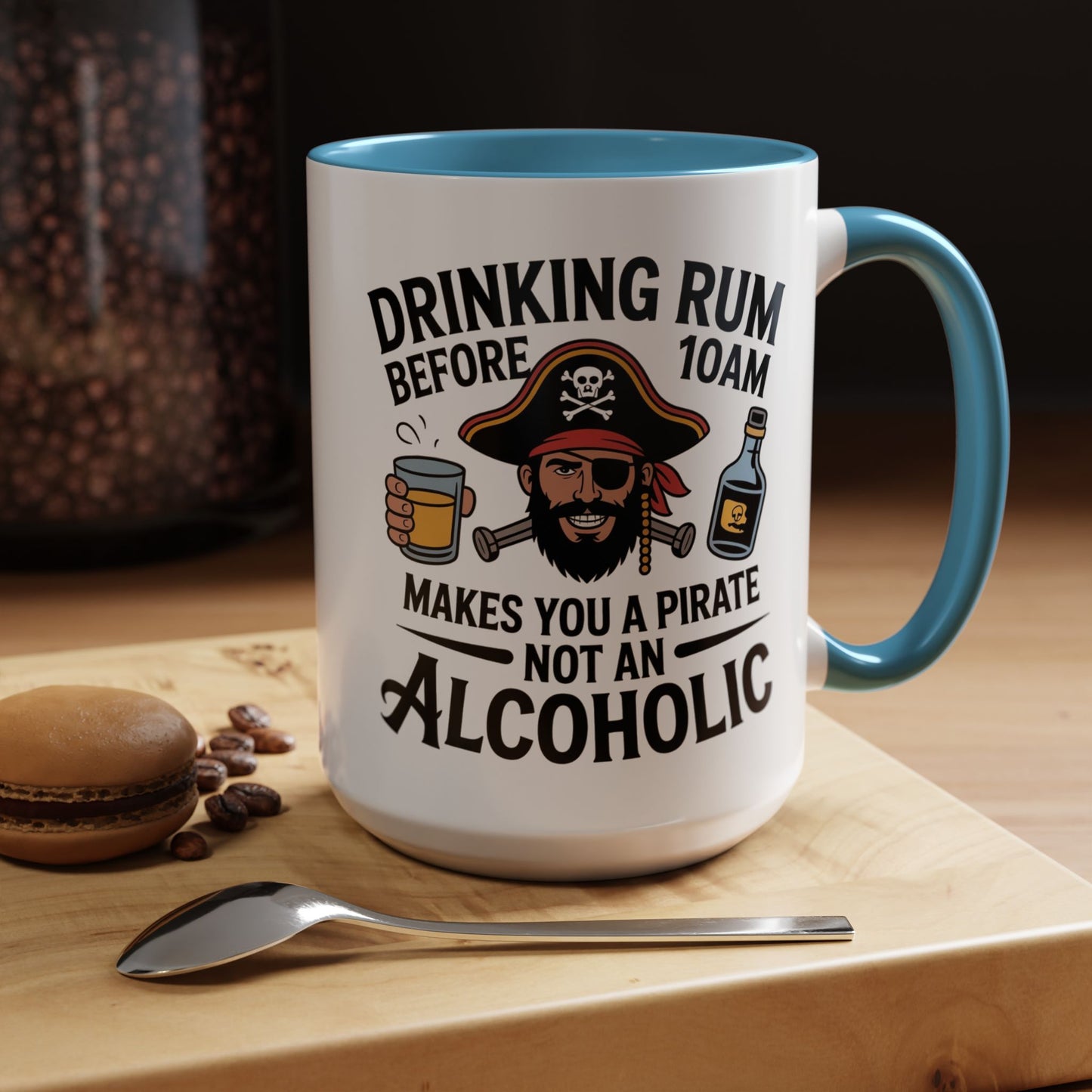 Pirate-Themed Coffee Mug, Fun Gift for Rum Lovers, Perfect for Pirate Parties, Nautical Decor, Unique Holiday Present
