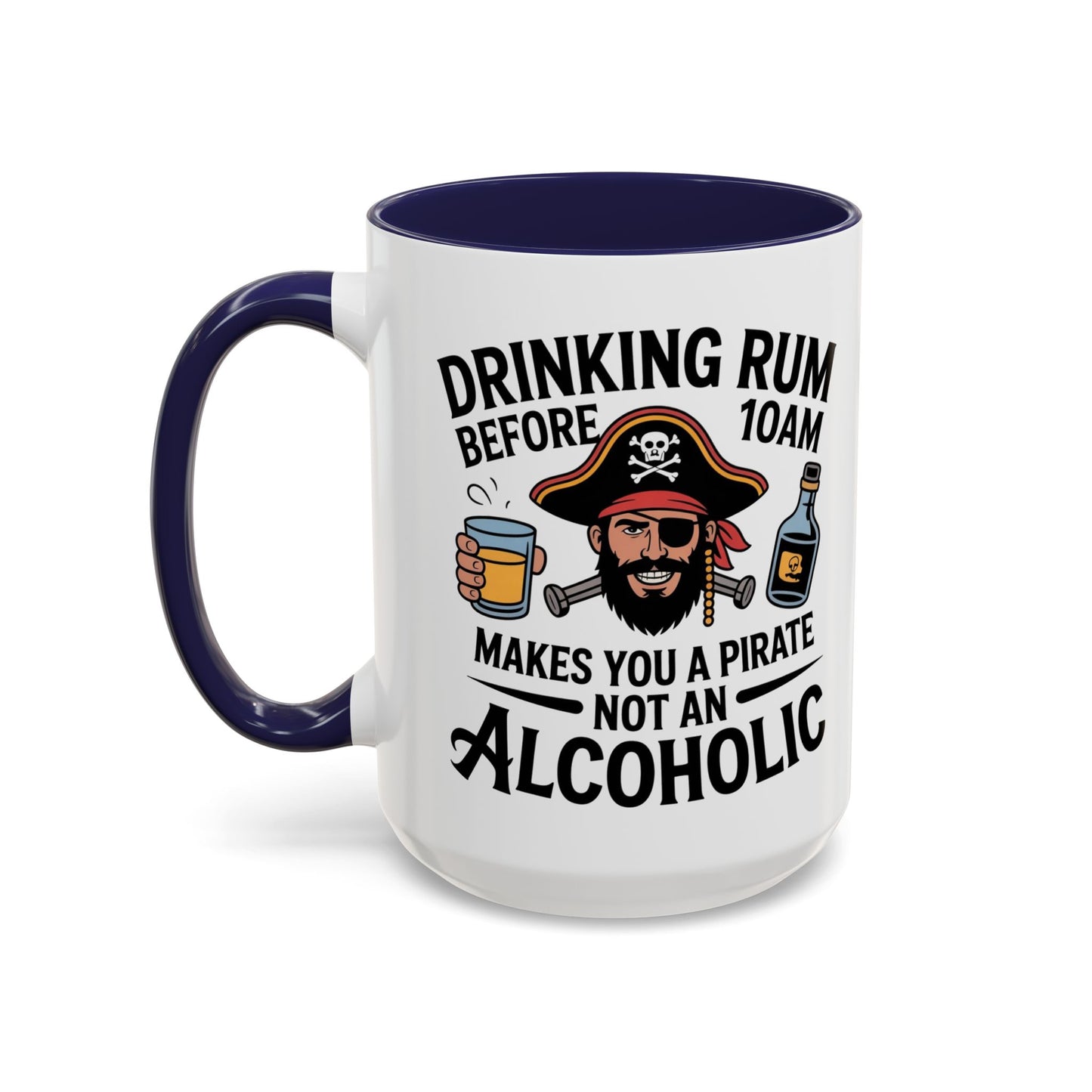 Pirate-Themed Coffee Mug, Fun Gift for Rum Lovers, Perfect for Pirate Parties, Nautical Decor, Unique Holiday Present