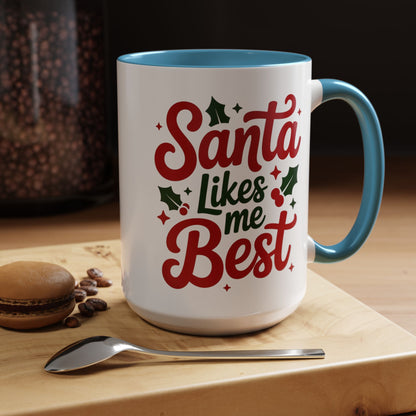 Santa Likes Me Best, Winter Decor, Gift for Coffee Lovers, Unique Present