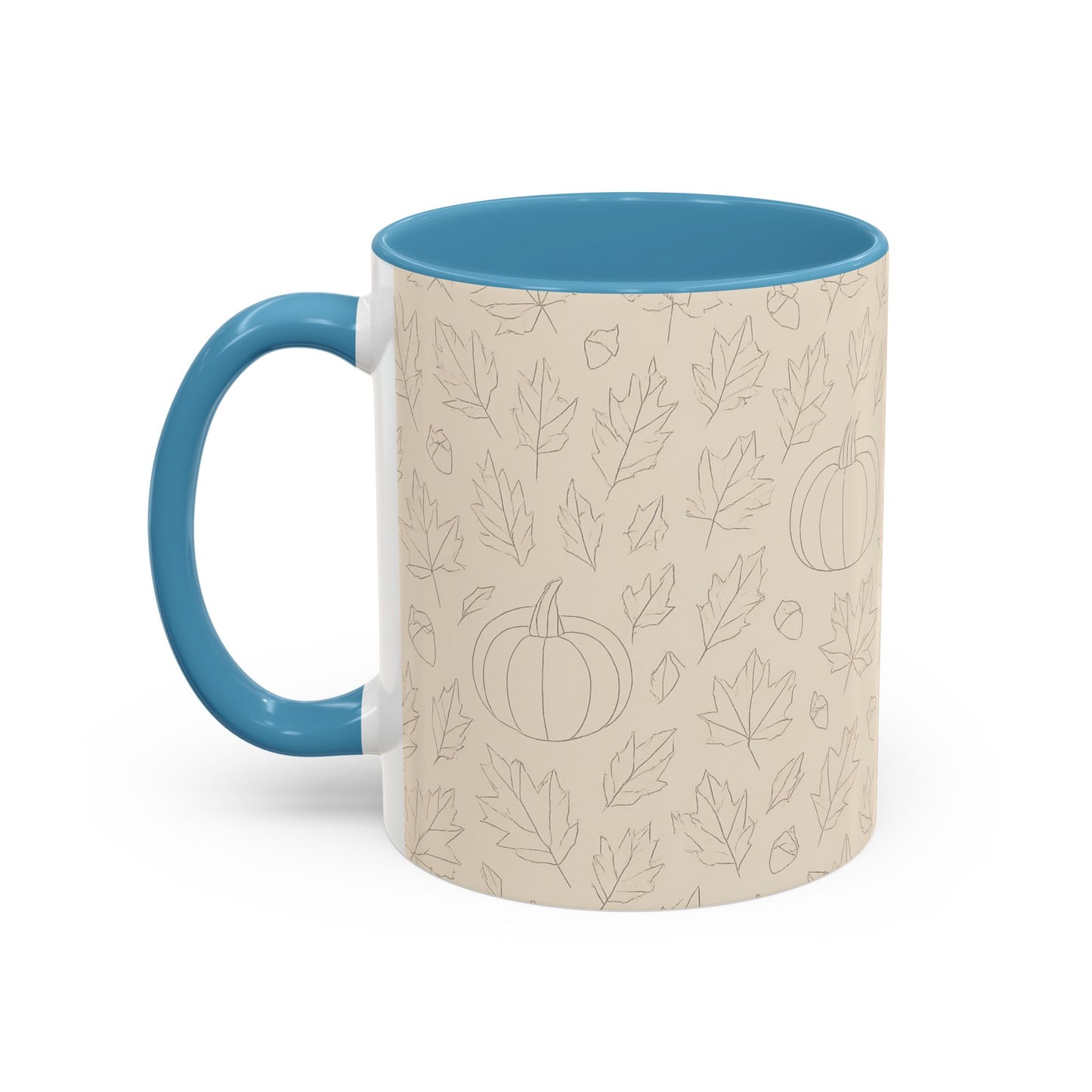 Autumn Leaves Accent Coffee Mug | Fall Decor, Pumpkin Lovers Gift, Cozy Mornings, Seasonal Kitchenware, Ideal for Thanksgiving