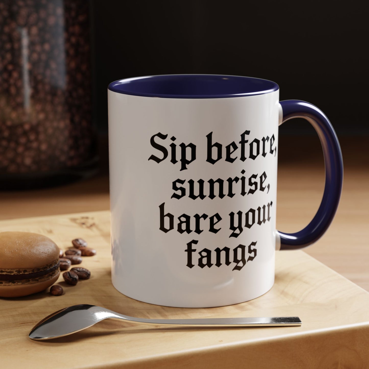 Sip Before Sunrise, Gothic Style, Perfect for Morning Coffee, Halloween Gift, Unique Home Decor, Sarcastic Quote Mug