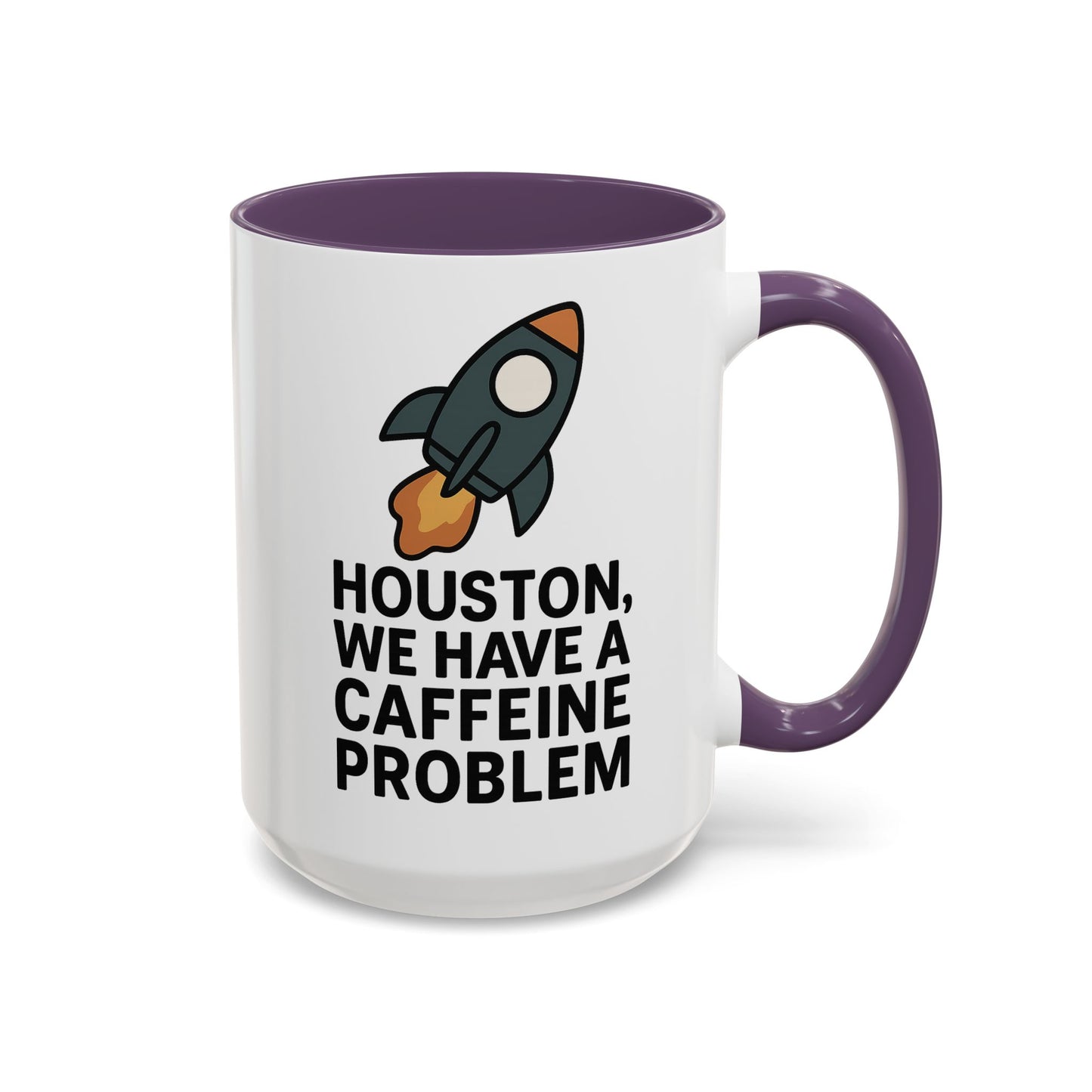 Houston We Have a Caffeine Problem Mug - Funny Coffee Cup for Space Lovers, Gift for Astronauts, Unique Kitchen Decor, Humor Mug