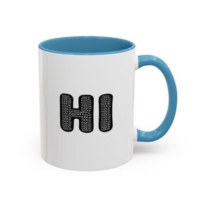 Explicit 'HI' Design, Modern Mug for Tea Lovers, Gift Idea for Friends, Unique Office Decor, Home Kitchen Accessory